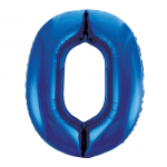 34inch Blue Number 0 Foil Balloon 55740