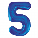34inch Blue Number 5 Foil Balloon 55745