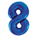 34inch Blue Number 8 Foil Balloon 55748