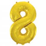 34inch Gold Number 8 Foil Balloon 53838