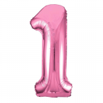 34inch Lovely Pink Number 1 Foil Balloon 54453