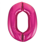 34inch Pink Number 0 Foil Balloon 55730
