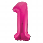 34inch Pink Number 1 Foil Balloon 55731
