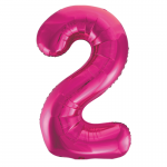 34inch Pink Number 2 Foil Balloon 55732