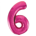 34inch Pink Number 6 Foil Balloon 55736