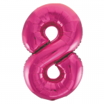 34inch Pink Number 8 Foil Balloon 55738