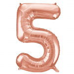 34inch Rose Gold Number 5 Foil Balloon 55875