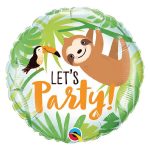 18IN LETS PARTY TOUCAN & SLOTH FOIL BALLOON 071444122542 12259-01