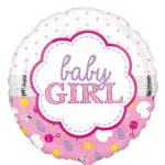 BABY GIRL SCALLOP 18IN FOIL 026635336437 3364301-01